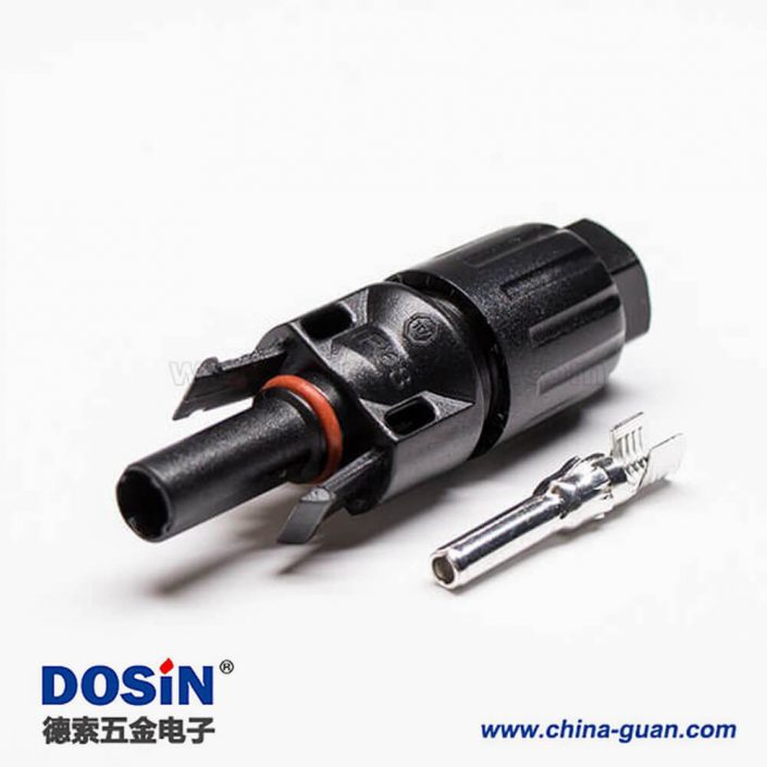 光伏連接器MC4一套公母防水面板安裝接線 光伏連接器MC4一套公母防水面板安裝接線