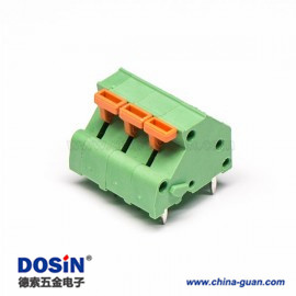 籠式彈簧端子3孔綠色6芯直式穿孔PCB板接線連接器 籠式彈簧端子3孔綠色6芯直式穿孔PCB板接線連接器