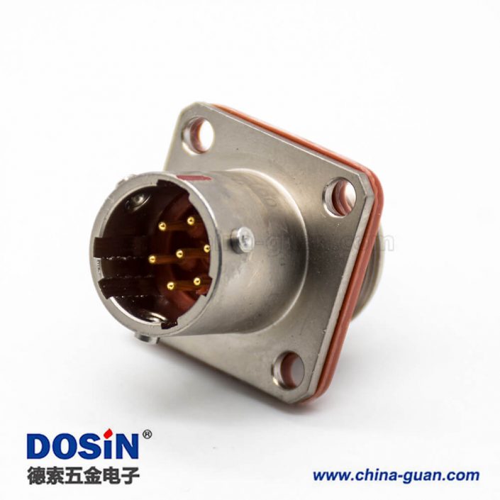 7芯插座公頭直式面板安裝卡口連接焊杯4孔法蘭鋁合金Y11P圓形電連接器10殼體 7芯插座公頭直式面板安裝卡口連接焊杯4孔法蘭鋁合金Y11P圓形電連接器10殼體