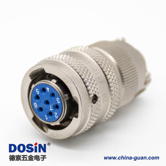 Y11P圓形電連接器7芯母頭接線夾線板式卡口連接直式焊接10殼體 Y11P圓形電連接器7芯母頭接線夾線板式卡口連接直式焊接10殼體