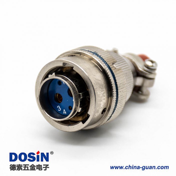 圓形插頭XC系列4芯母插頭卡口連接接線焊接電連接器 圓形插頭XC系列4芯母插頭卡口連接接線焊接電連接器