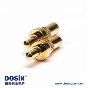 Pogo Pin焊接直式黃銅鍍金單芯插件式異形連接器 Pogo Pin焊接直式黃銅鍍金單芯插件式異形連接器