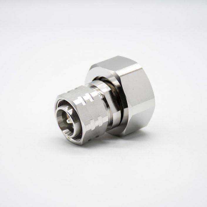 1 DIN公頭RF轉接頭直式鍍鎳DIN7/16公轉4.3/10公同軸連接器