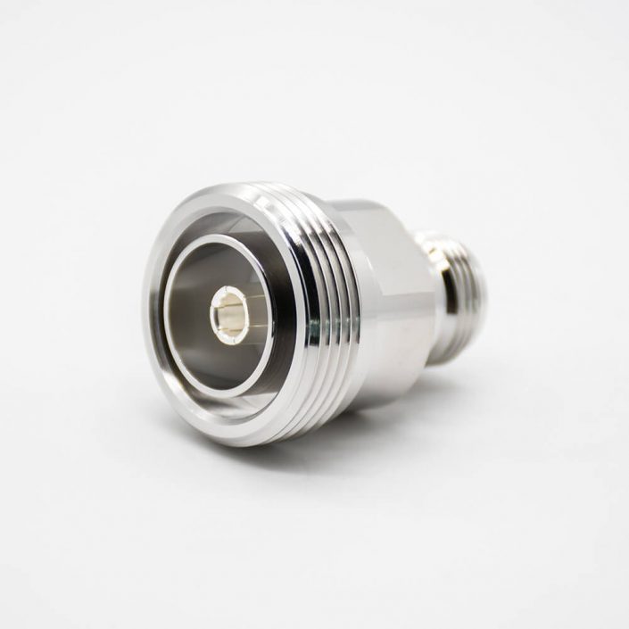 1 N母頭轉DIN7/16母頭RF轉接頭直式鍍鎳同軸連接器