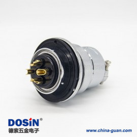 1 反裝插頭公頭及反裝插座母座 GX48 4芯直式連接器