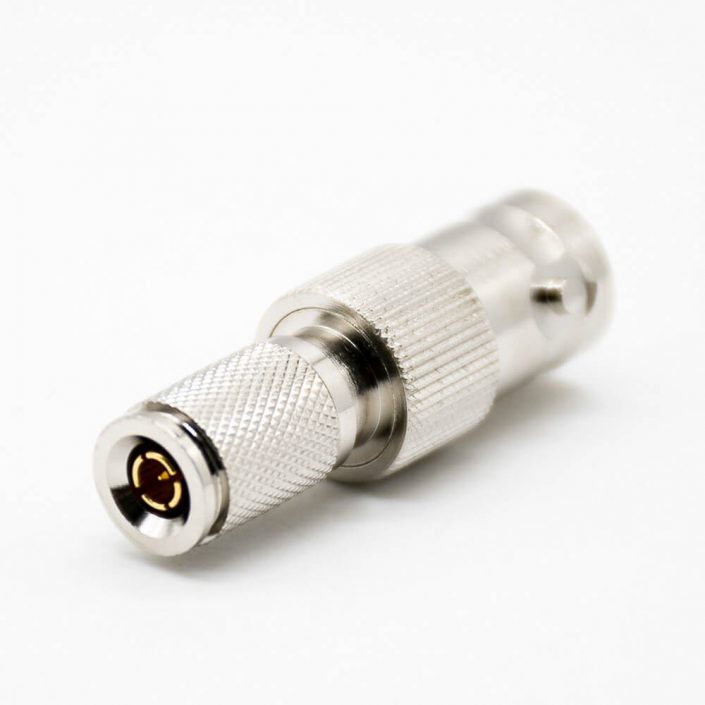 1 BNC轉接頭直式BNC母轉DIN1.0/2.3公鍍鎳RF同軸連接器