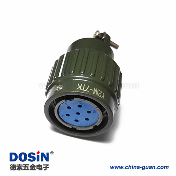 10 快速卡口深綠色Y2M-7TK工業工防航空插頭Y2M 7芯