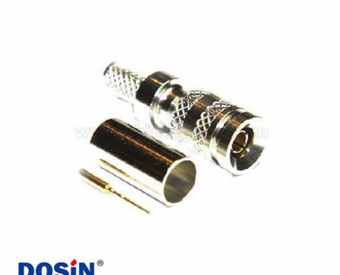 1.0 / 2.3連接器直75Ω插頭壓接端接微型隔板配件卡入式電纜安裝