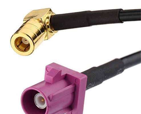 Fakra線束生產廠商特供Fakra公轉SMB母RG174組裝線束