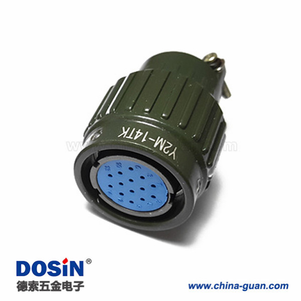 14 快速卡扣式航空插頭深綠色Y2M-14TK