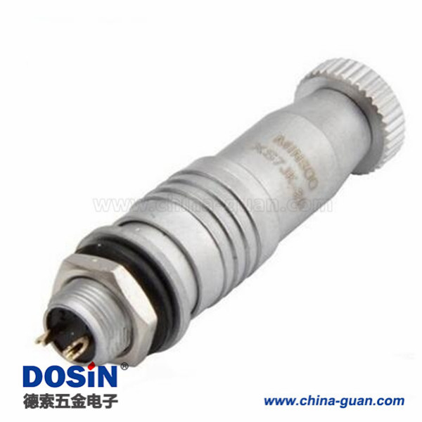 156 XS7-2芯開孔7mm 推拉式航空插頭 XS7-2P