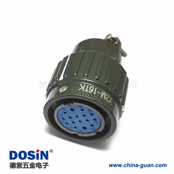 16 Y2M-16TK 16芯快速航空插頭連接器