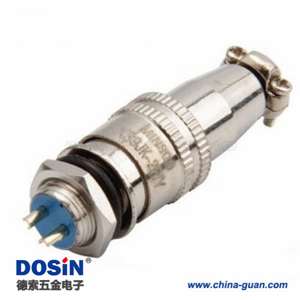 163 XS9-2芯開孔9mm推拉式航空插頭XS9-2P