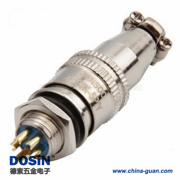 166 XS9-5芯開孔9mm推拉式航空插頭XS9-5P