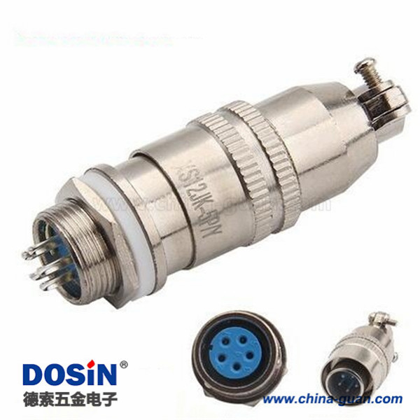 173 XS12 5芯反裝公插頭母插座航空連接器