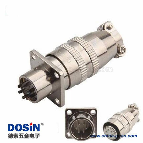 178 XS12 6芯圓形連接器開孔12mm推拉式航空插頭