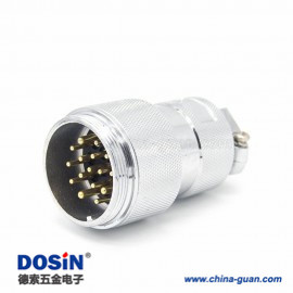 2 16芯航空插頭GX40直式電纜公插頭接線連接器