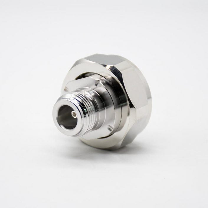 2 N母頭轉DIN7/16公頭直式RF轉接頭鍍鎳同軸連接器