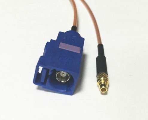 汽車Fakra連接器C型母頭轉MMCX公頭RG178線束