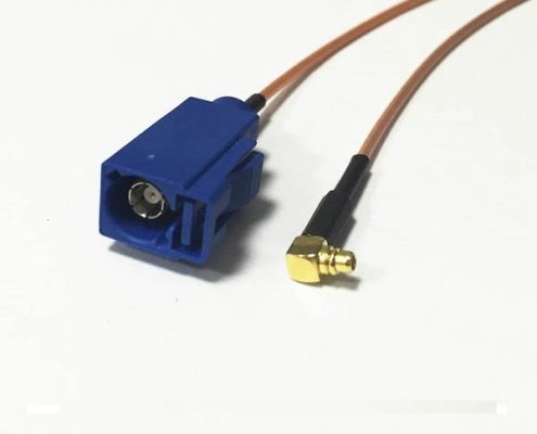 Fakra連接頭C型母頭轉MMCX公頭接RG179線束