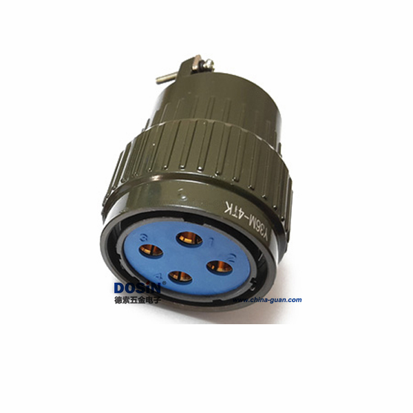 4 快速卡口深綠色YP36型工防航空插Y36M4芯連接器