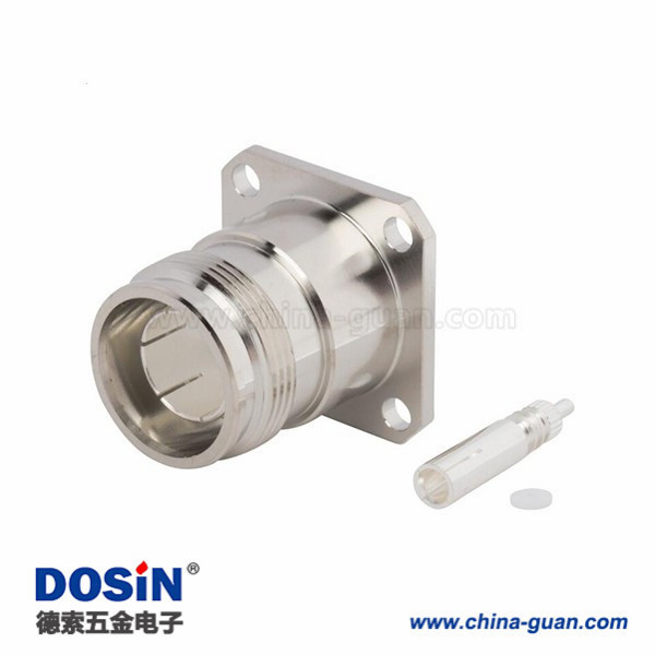4310-connector-straight-jack-for-141-semi-rigid-4-hole-flange(3) 4.3-10射頻接頭四孔法蘭半硬性低PIM設計直式母頭接.141"線