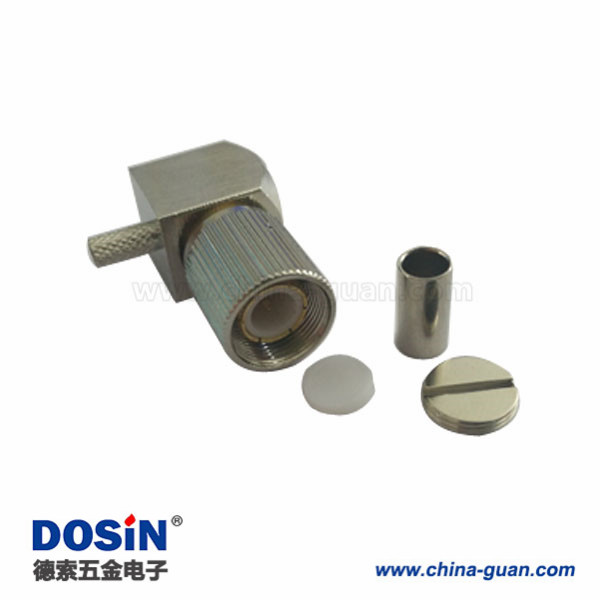 RHT-618-0003 DIN型射頻連接器1.6/5.6彎式壓接公頭