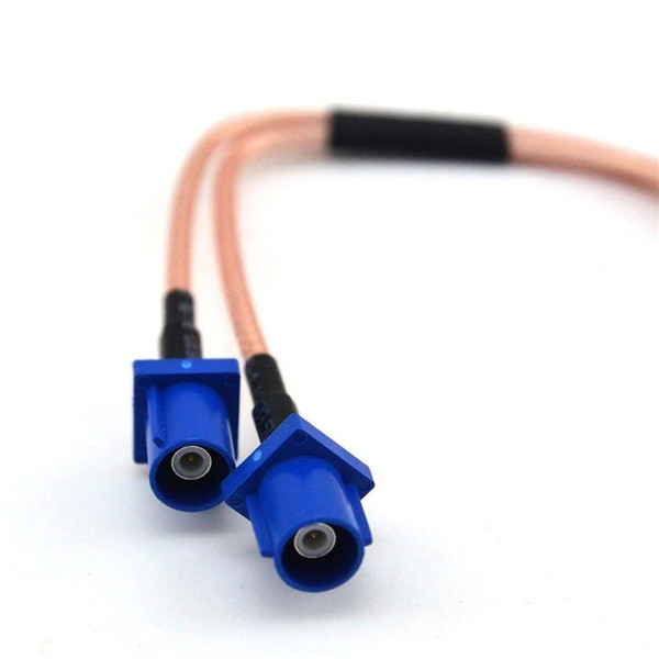 1-01 Fakra連接器C型雙公頭轉SMA公頭接RG316線線長15CM