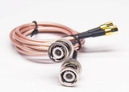 BNC同軸電纜線BNC公頭轉(zhuǎn)SMC 公頭接RG316線長(zhǎng)50cm