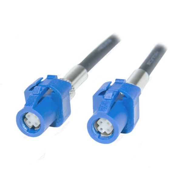 HSD類連接器4芯藍色母轉母LVDS組裝線纜1M