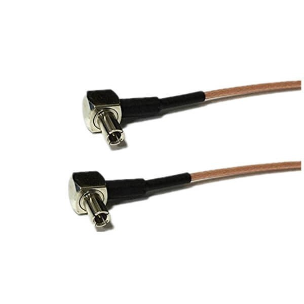 rf-cable-and-connectors-ra-ts9-male-to-ts9-male-with-rg178-15cm- 生產Rf線廠家專供TS9轉TS9彎公頭接RG178組裝線束15CM