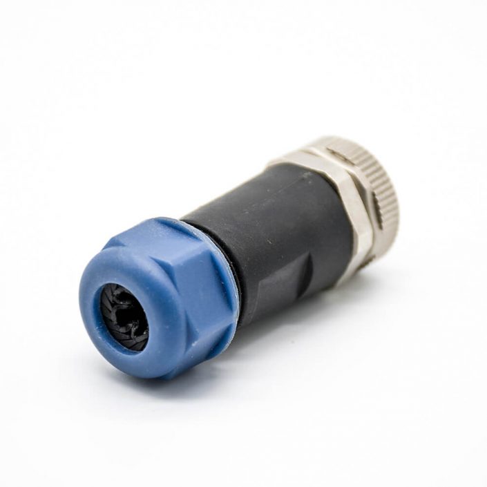 24 (2) 7/8連接器6芯母頭直式接線焊線不帶屏蔽