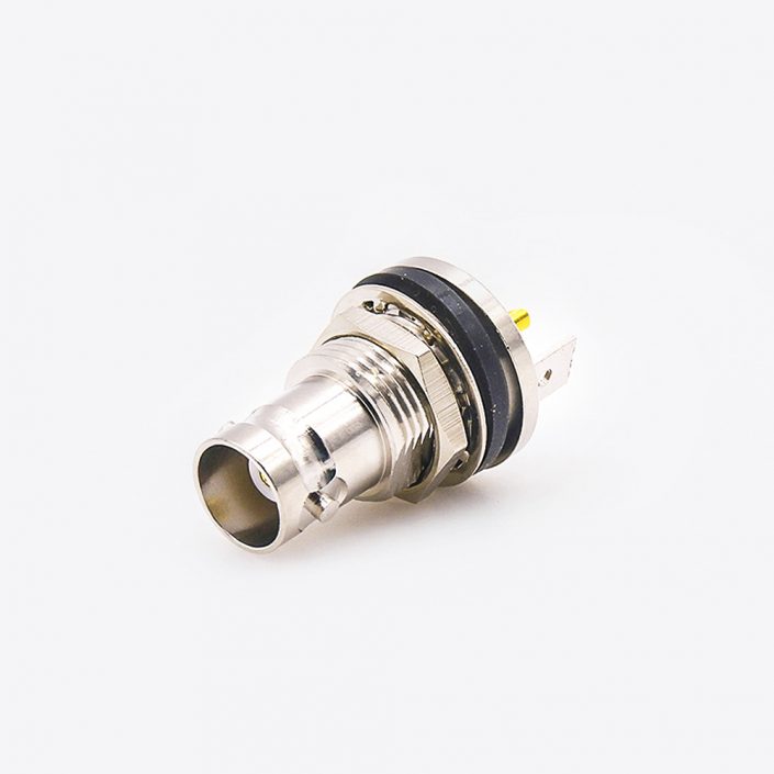 EB-001-0312 防水BNC連接器母頭直式面板安裝前鎖穿墻焊接接線