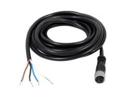 M8連接器直頭公頭注塑成型線4芯母頭連線1米24AWGPUR