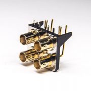 bnc-connector-install-female-angled-dip-type-for-pcb-mount BNC射頻連接器生產廠家彎式母頭插板接PCB板