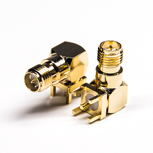 24-5 優(yōu)質(zhì)sma接頭反極母頭彎式連接器穿孔接PCB板