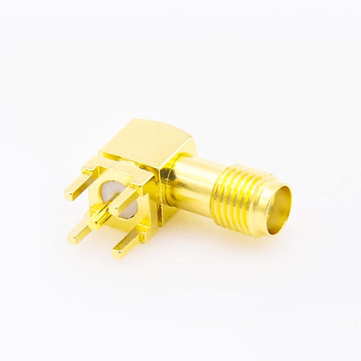 24(6) SMA母頭連接器PCB安裝彎插型