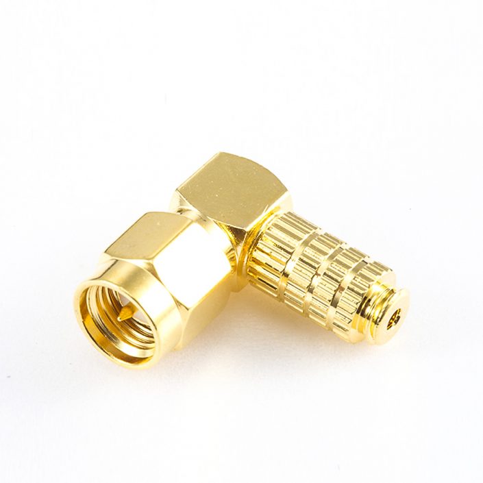 432(8) SMA接線(xiàn)插頭彎式線(xiàn)螺母鎖緊用于RG174 / RG316 / LMR100