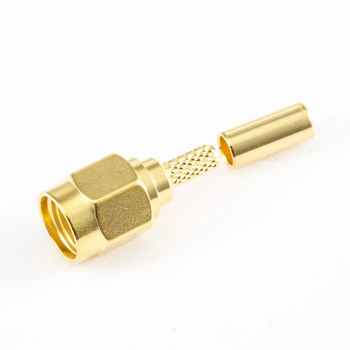 481(7) SMA RG174 / RG316 / LMR100電纜連接器公頭直式壓接類型