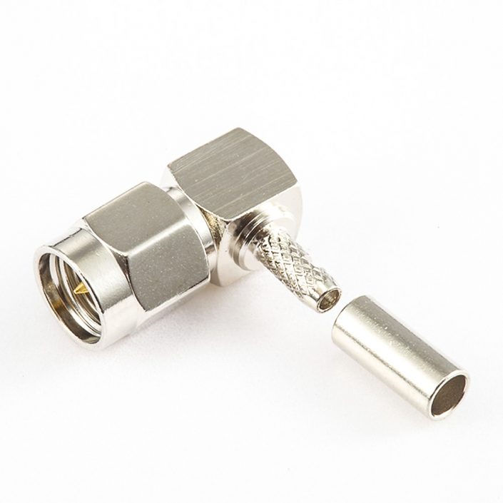 483(7) SMA接線RG174 / RG316 / LMR100公頭彎式壓接型連接器