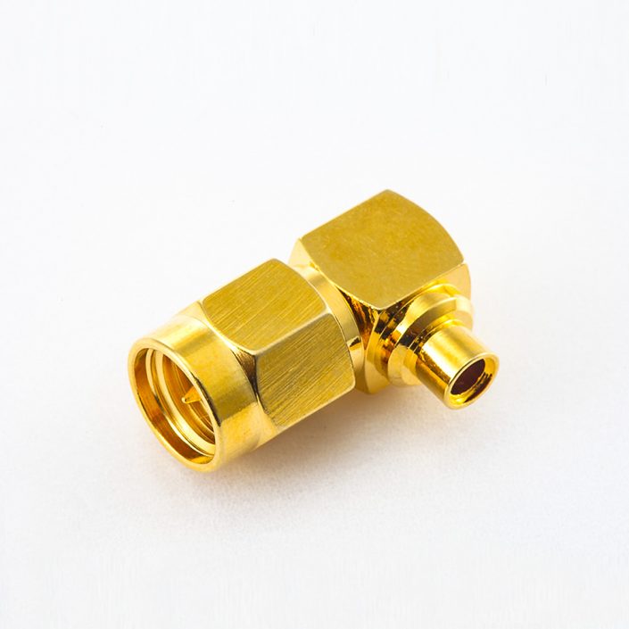 485(8) SMA連接器接線半柔/半剛性-2 公頭彎式焊接類型