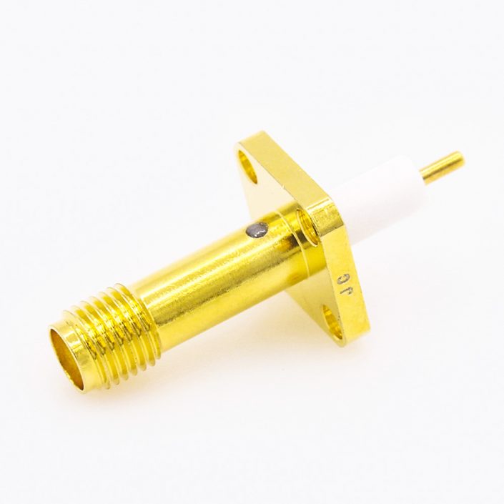 72(8.5) SMA母頭4孔法蘭連接器直式PCB安裝焊板