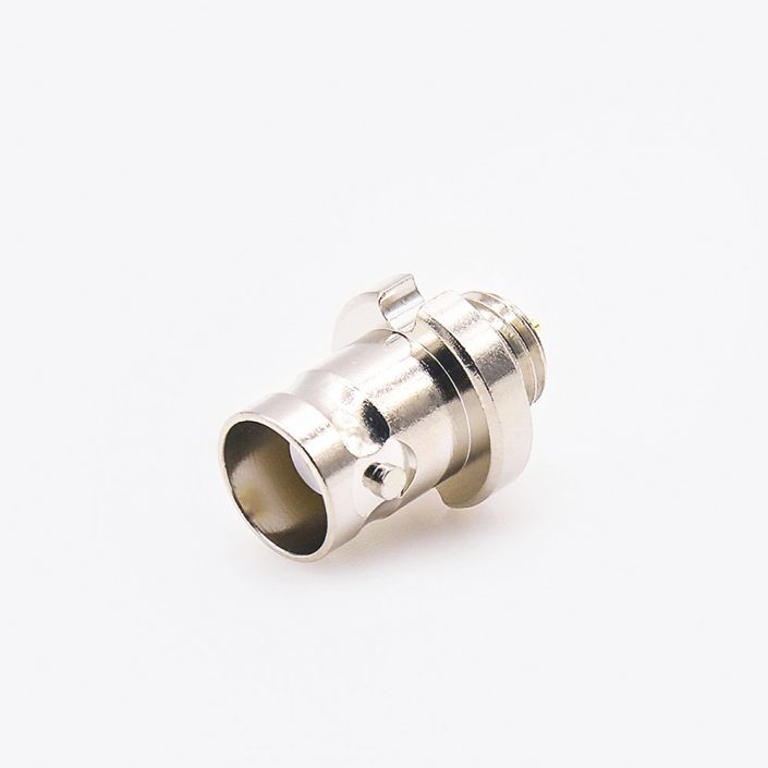 EB-001-0357 焊接接地BNC連接器母頭直型后鎖穿墻接線