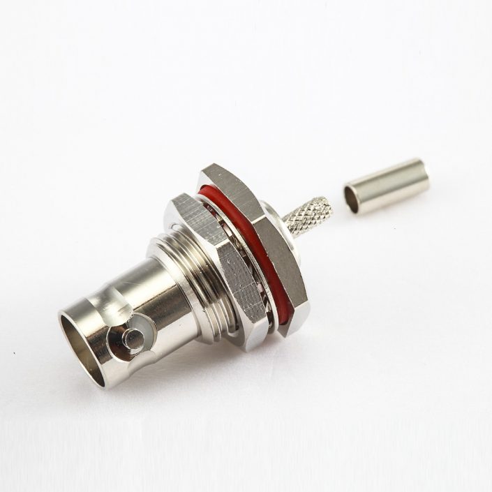 EB-001-0408 后鎖穿墻BNC連接器接線母頭直式壓接