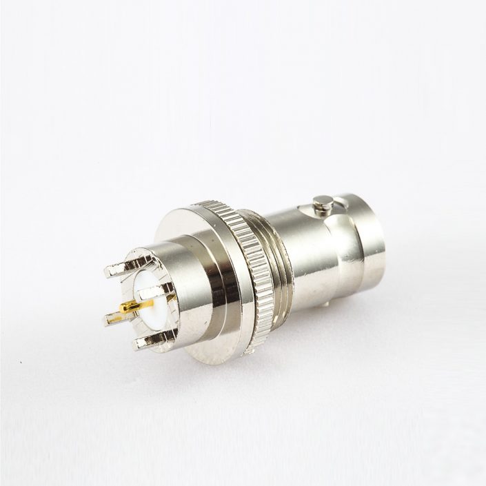 EB-001-0432 BNC連接器用于PCB安裝母頭直式前鎖穿墻插孔75Ω