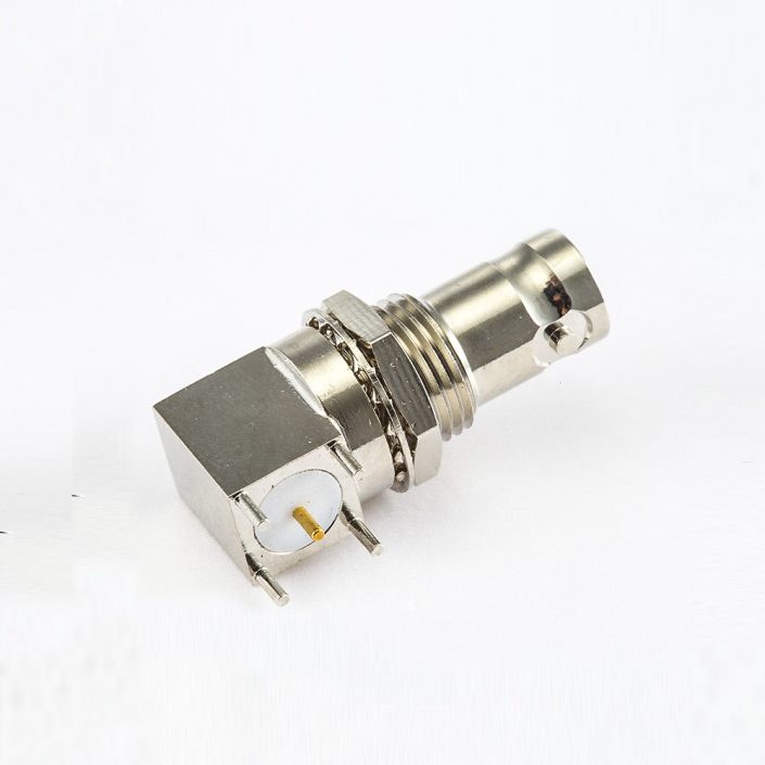 EB-001-0443 BNC連接器彎插75Ω面板安裝前鎖穿墻PCB