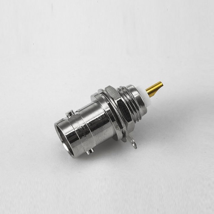 EB-001-0513 接線焊杯BNC連接器母頭直式面板安裝后鎖穿墻50ohm