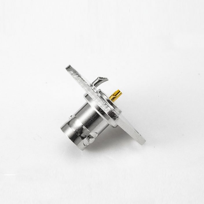 EB-001-0532 BNC接線焊接4孔法蘭母頭直式75ohm連接器