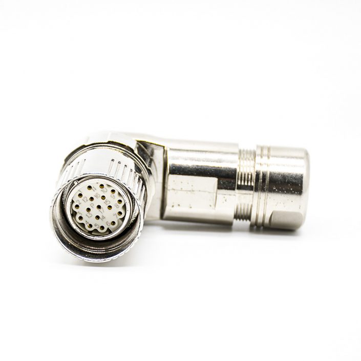 78 (1) M型連接器M23 17芯彎插頭母頭接線帶屏蔽