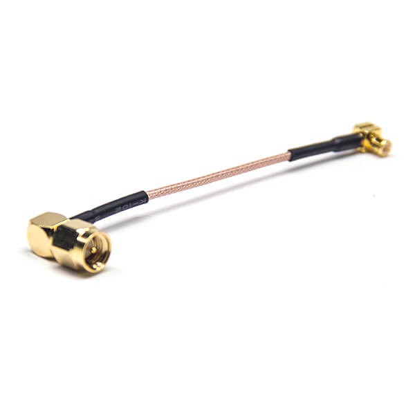 EB-101-0526 同軸線編織SMA彎公頭轉MCX彎公頭接RG178組裝線纜